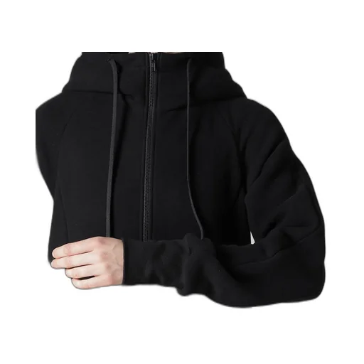 Liy/C Brushed French Terry Hooded Track Dress