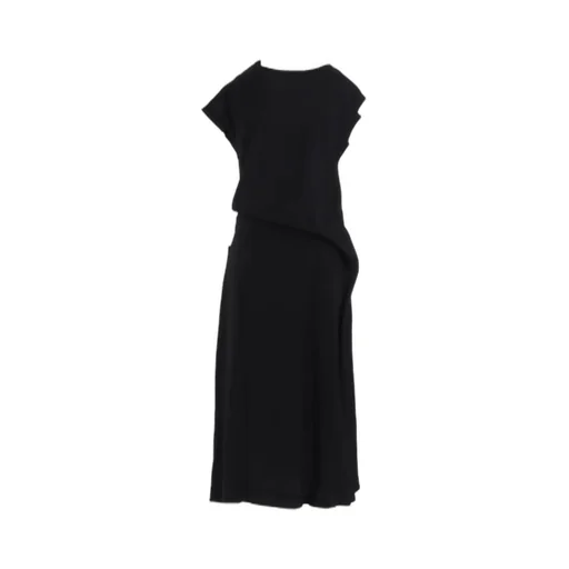 Viscose Twill R Draped Long Dress