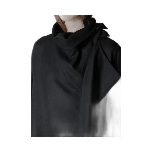 W/Saxony Draped Neck Dress