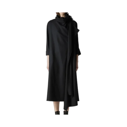 W/Saxony Draped Neck Dress