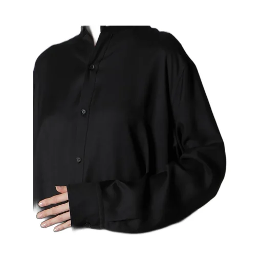Viscose Twill Side Slit Shirt Dress