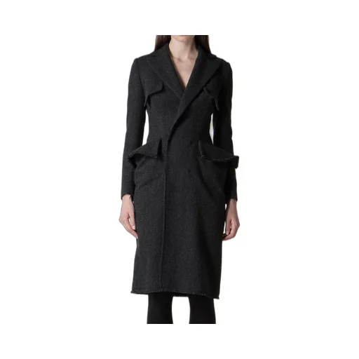 Tweed Cloth Flap Detail Slim Dress