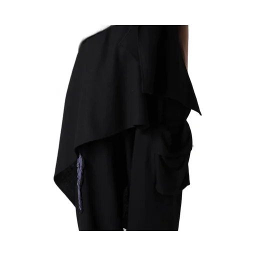 Wool Viyella Leather Piping Dress