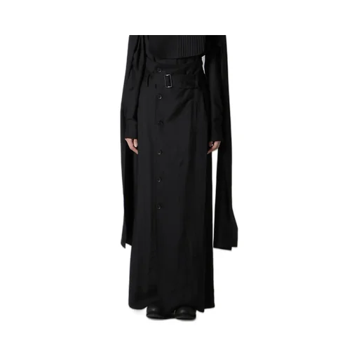 Viscose Twill High Waist Skirt