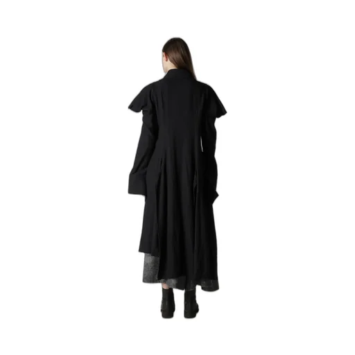 Wool Viyella Puffed Sleeves Shirt Dress