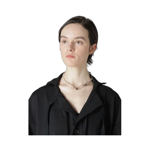 Pearl/Brass B Pearl Pin Choker