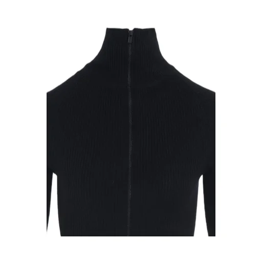 Rib Color Combi High Neck Zip Cd
