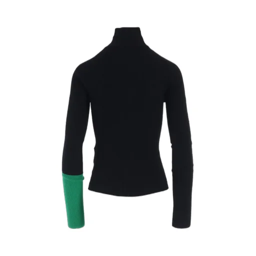 Rib Color Combi High Neck Zip Cd