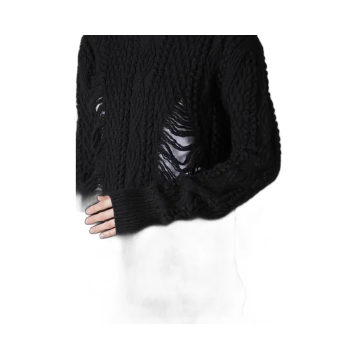 Carma A Crushed Cable Knit Top