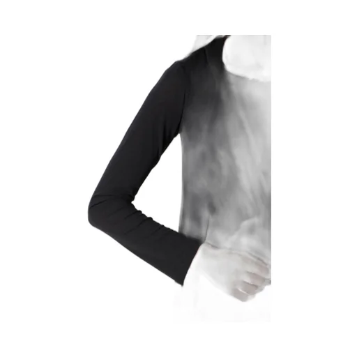 Plain Stitch+Rib Draped Hoodie Vest
