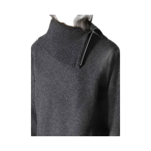 5G3P Plain Stitch 1X1 Rib Big High Neck Po
