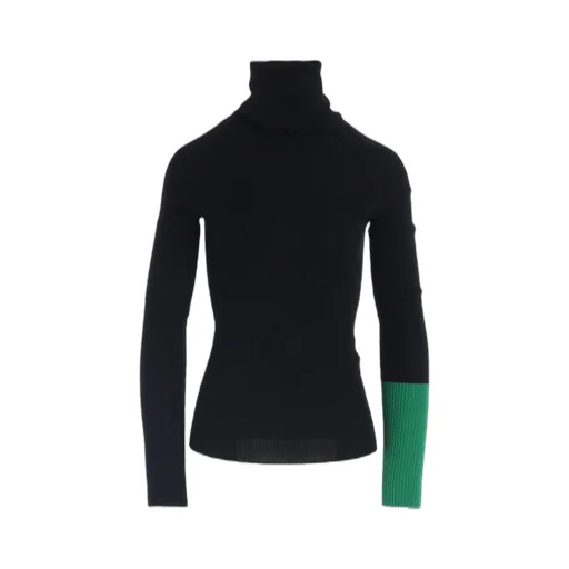 Rib Color Combi High Neck Po