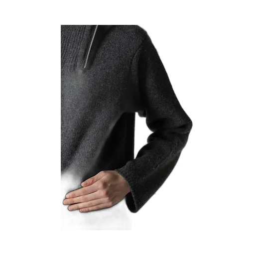 5G3P Plain Stitch 1X1 Rib Big High Neck Po
