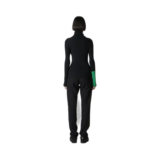 Rib Color Combi High Neck Po