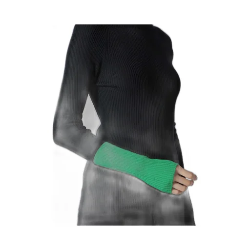 Rib Color Combi High Neck Po
