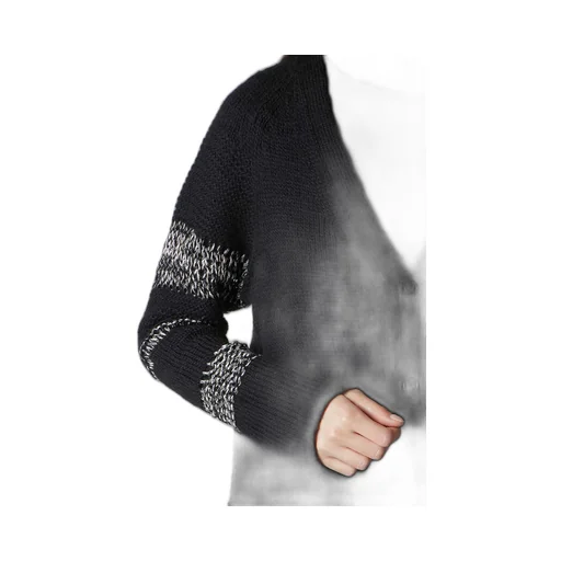 Plain Stitch Color Combi V Neck Cardigan