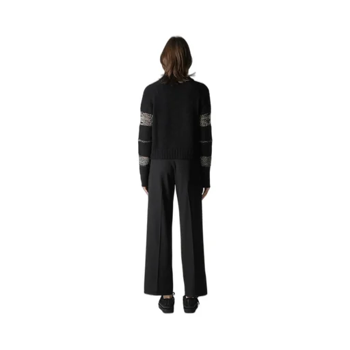 Plain Stitch Color Combi Round Neck Po