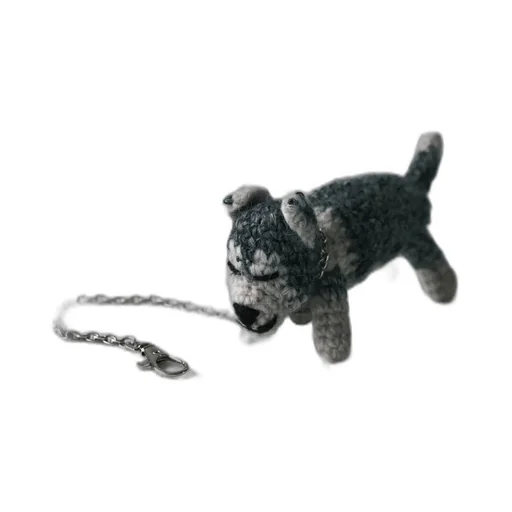 Combination Knit Knitted Key Charm With Chain