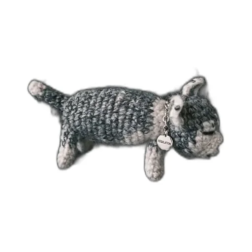 Combination Knit Knitted Key Charm With Chain