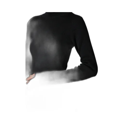12G Rib Jagged Hem High Neck Po