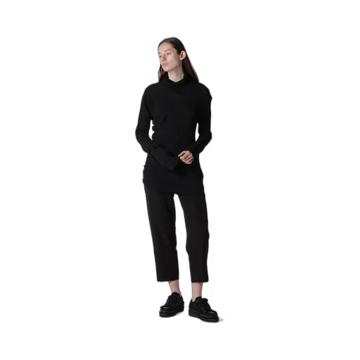 High Twisted Links Draped Turtle Neck Po