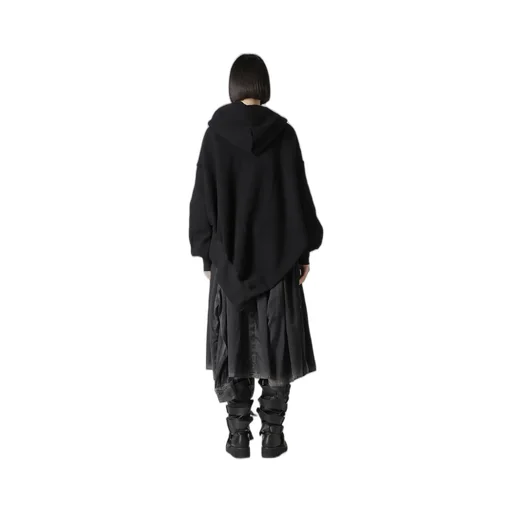 Liy/C Brushed French Terry Unbalanced Hoodie A