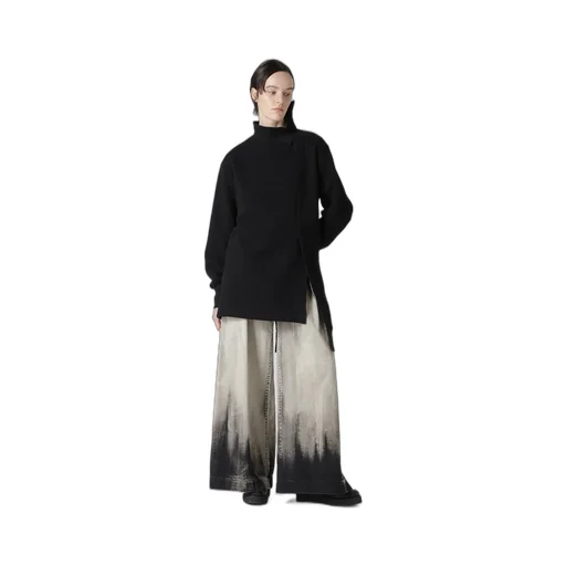Liy/C Brushed French Terry Paneled High-Neck Pullover
