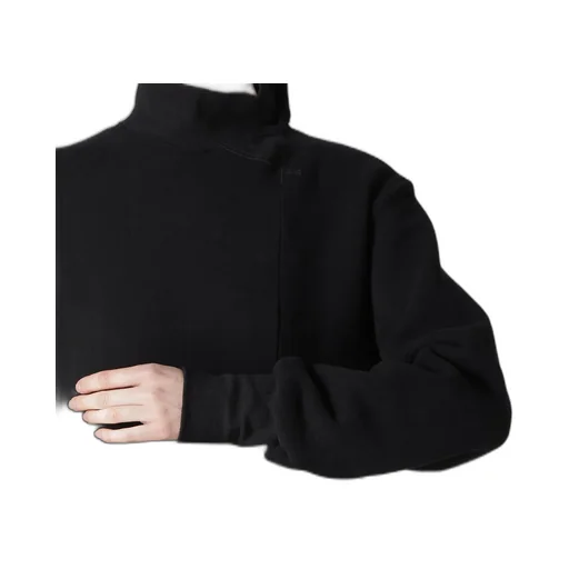 Liy/C Brushed French Terry Paneled High-Neck Pullover