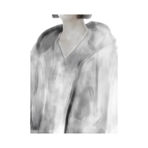Liy/C Brushed French Terry Unbalanced Hoodie A