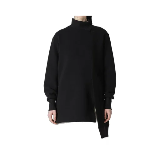 Liy/C Brushed French Terry Paneled High-Neck Pullover
