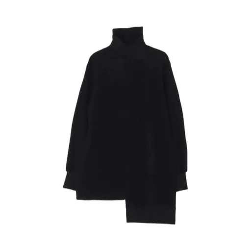 Liy/C Brushed French Terry Paneled High-Neck Pullover
