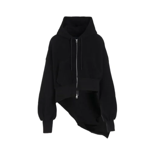 Liy/C Brushed French Terry Unbalanced Hoodie A