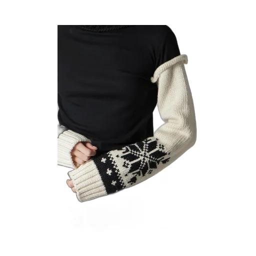 Wool Interlock Snow Pattern High Neck Po