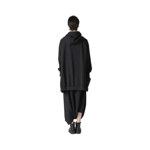 Pe Jersey Twill Unbalanced Hoodie B