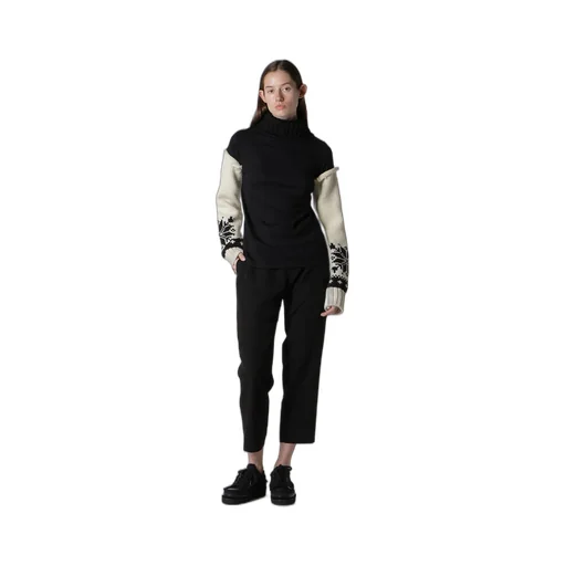 Wool Interlock Snow Pattern High Neck Po