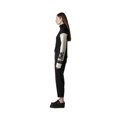 Wool Interlock Snow Pattern High Neck Po
