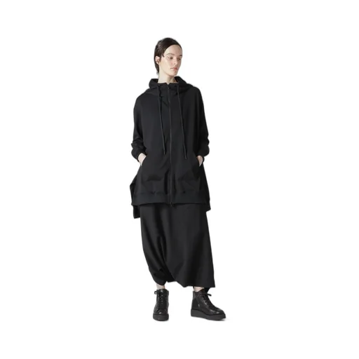 Pe Jersey Twill Unbalanced Hoodie B
