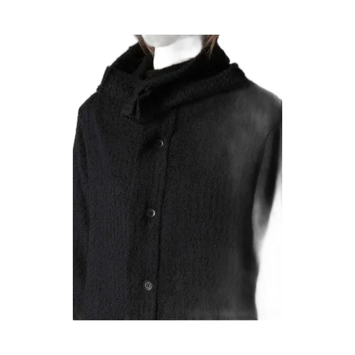 Crushed Glen Check High Neck Cardigan