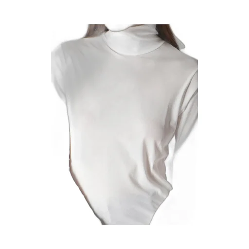 High Twisted Jersey Long Slv Turtle Neck Po