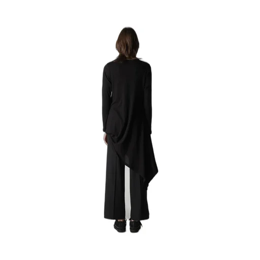 C Angora Cashmere Single Jersey R Draped Round Neck Po