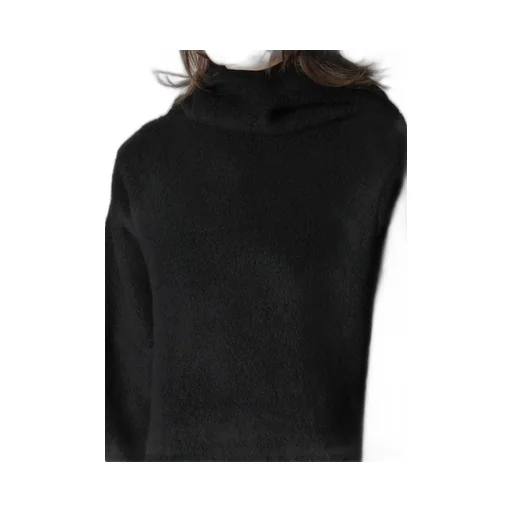 Wool Sheep Pile High Neck Dress