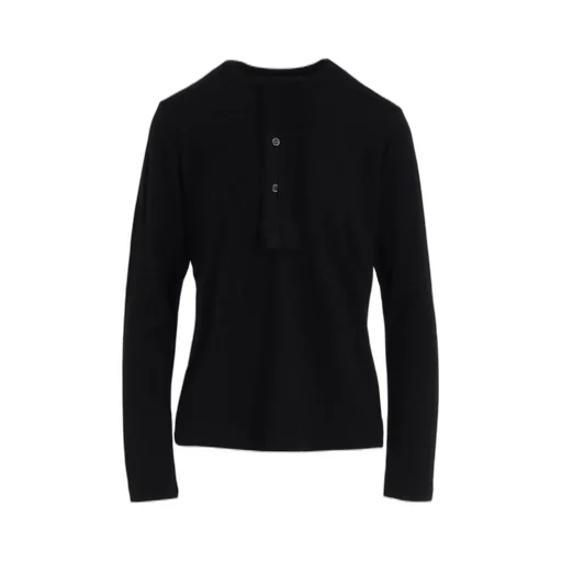 Wool Single Jersey Henley Neck Po