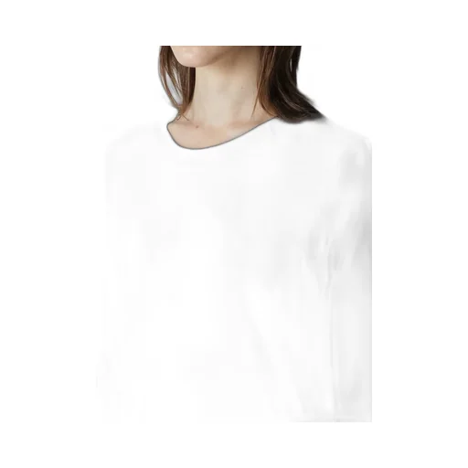 C Angora Cashmere Single Jersey R Draped Round Neck Po