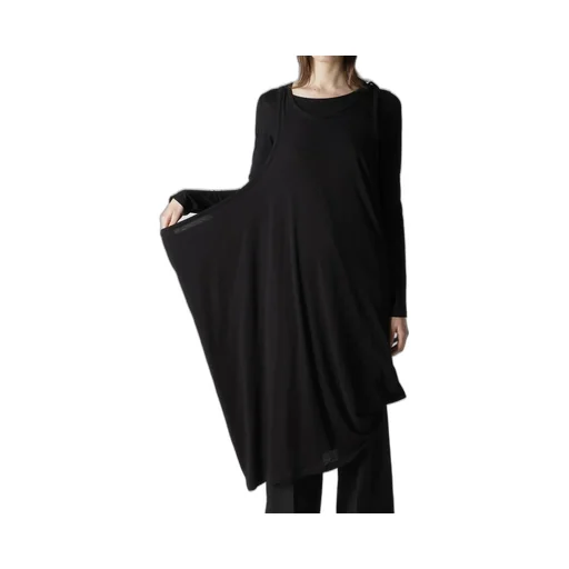 C Angora Cashmere Single Jersey Draped Dress
