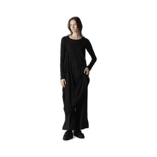 C Angora Cashmere Single Jersey Draped Dress