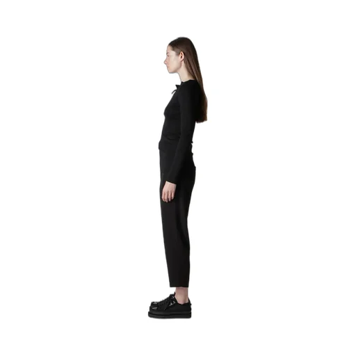 Wool Chiffon Zig-Zag Neck Line Long Slv T