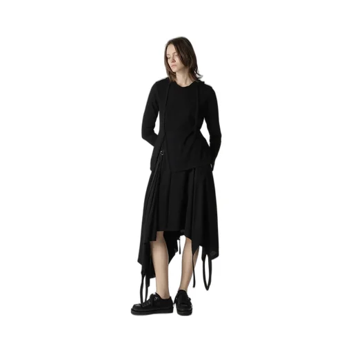 Wool Light Milling Single Strap Hoodie Po