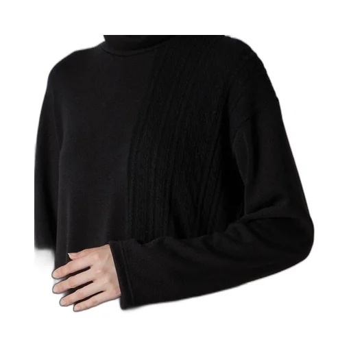 Interlock Paneled High Neck Po