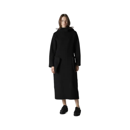 Wool Sheep Pile High Neck Dress