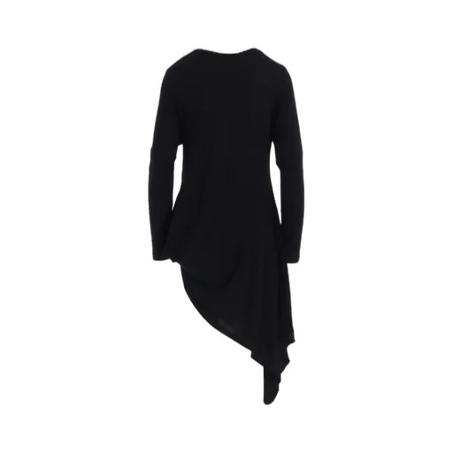 C Angora Cashmere Single Jersey R Draped Round Neck Po